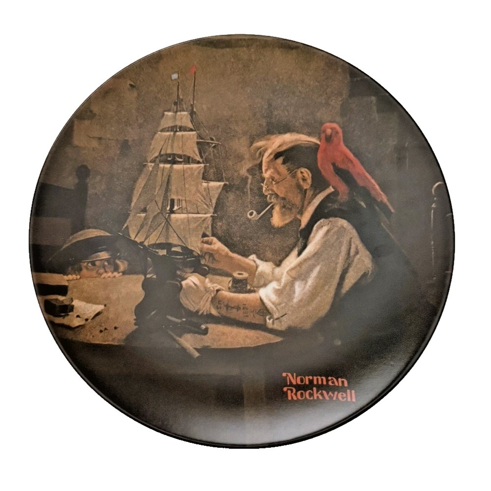 Norman Rockwell "The Ship Builder" limited edition plate w/ box and papers 1980